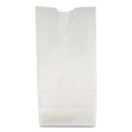 500-PACK OF Durable White Paper Grocery Bags - 6.31 x 4.19 x 13.38 Inches, 35 lbs Capacity, 500 Count Bundle