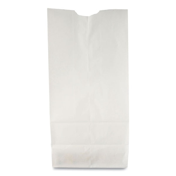 500-PACK OF Durable White Paper Grocery Bags - 6.31 x 4.19 x 13.38 Inches, 35 lbs Capacity, 500 Count Bundle