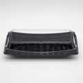 6-PACK OF Heavy Duty Container Disp 9.4*4.6*2 Black Sushi Tray w/Lid #30 300 sets