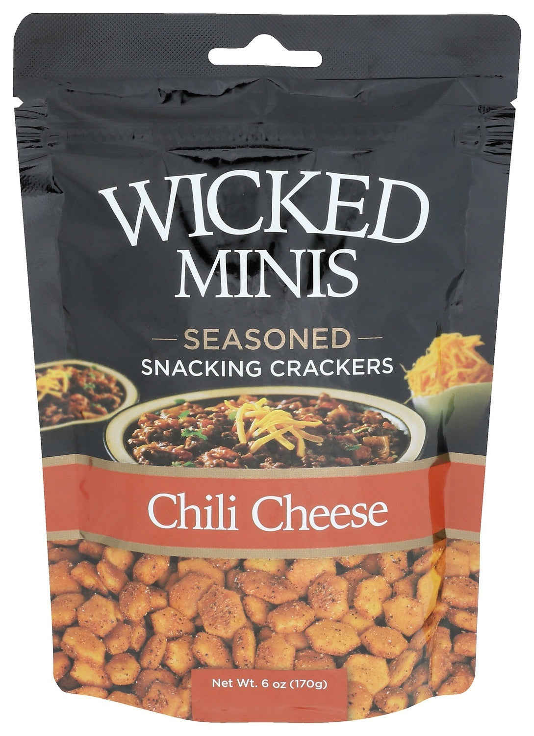 6-PACK OF SNACK CRACKER SEASONED, CHILI CHEESE