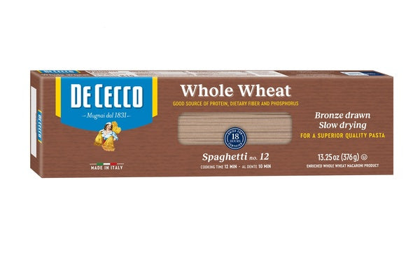 12-PACK OF PASTA SPAGHETTI WHOLE WHEAT