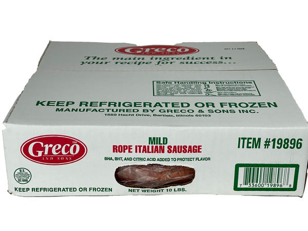 10 LB-PACK OF SAUSAGE ROPE ITAL MILD RAW FRZ