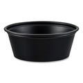 2500-PACK OF Container Food SOLO P150BLK 1.5 oz Black Plastic Portion Containers - Bulk Pack of 2500 for Efficient Service