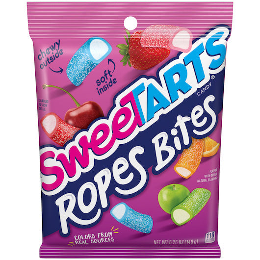 12-PACK OF Medium Rope Peg Bag Sweetarts Candy, 12 - 5.25 Oz