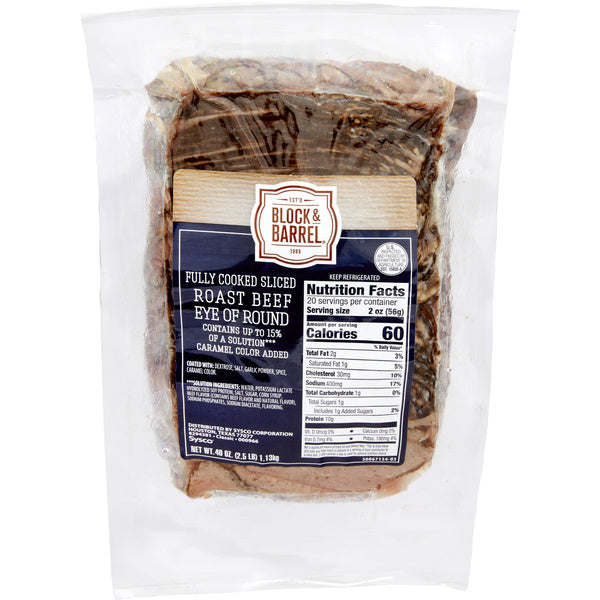 2.5 LB-PACK OF BEEF ROAST EYE OF RND SLI 15