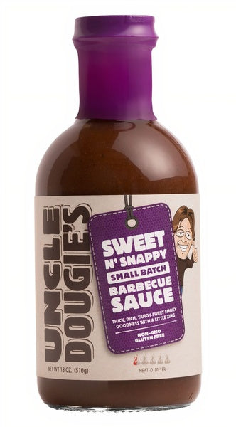 6-PACK OF Sauce Barbecue, Sweet N' Snappy Small Batch, Uncle Dougie's