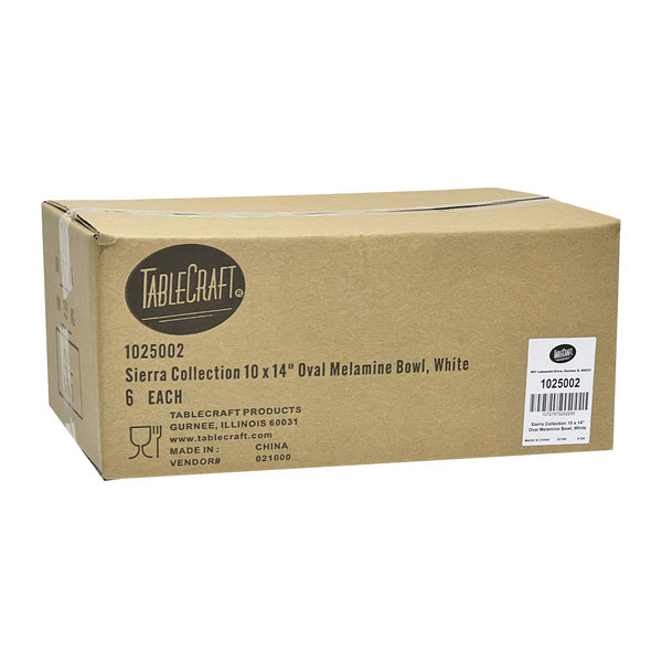 6 CT-PACK OF BOWL MELAMINE OVL WHT 96OZ